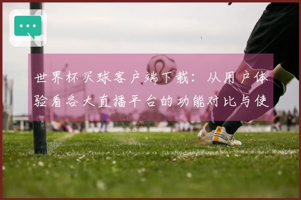 世界杯买球客户端下载：从用户体验看各大直播平台的功能对比与使用建议